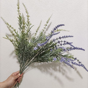 2023トレンドアイテム造花高品質装飾花フェイク5枝ロングステムラベンダーフラワー - Product Image 4