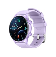Reloj Inteligente para Mujer, Pantalla Redonda de 1.39 Pulgadas, Bluetooth 5.3, Modos Deportivos, Seguimiento del Ciclo Menstrual, Color Rosa Morado, Reloj Inteligente de Moda para Chicas y Mujeres