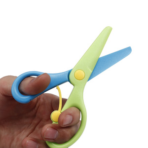 Ciseaux de sécurité pour enfants avec pointes rondes, couleur bleu-vert, en acier inoxydable, pour la maison, l'artisanat, l'art et le bricolage - Product Image 1