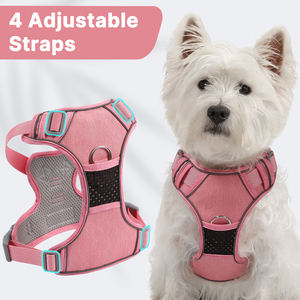 <span class=keywords><strong>Harnais</strong></span> respirant personnalisable toutes saisons en maille réfléchissante avec poignée de contrôle anti-traction <span class=keywords><strong>pour</strong></span> chiens et chats – Sécurité garantie - Product Image 5