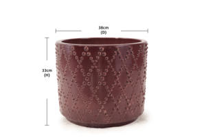 Jardinière en céramique sculptée à la main, design artisanal, pot sur pied pour intérieur et extérieur - Product Image 4