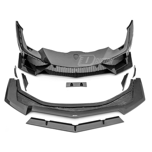 กันชนหน้าคาร์บอนไฟเบอร์แท้ DRIFTON พร้อมชุด Splitter สำหรับ Lamborghini Huracan LP610 LP580 EVO Tecnica - Product Image 5