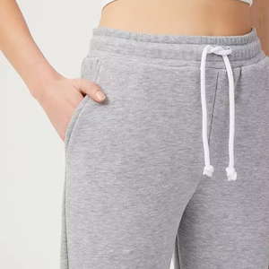 XL femmes coton Jogging Yoga pantalon respirant tricoté toile lavé coupe ample à motifs Logo décoration ceinture élastique - Product Image 5