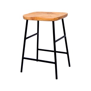 Taburete alto de madera maciza Vintage nórdico, cómodo MARCO DE Metal Simple moderno, restaurante, comedor, sala de estar, silla de Bar al aire libre - Product Image 5