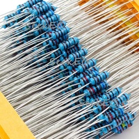 Resistencia de Película Metálica de 100 ohmios, 100k, 10k, 5k, 1k, Precio de Resistencia de 1/4W, Código de Color de Resistencia