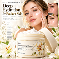 Großhandel 50g Clean Beauty Lilienextrakt Feuchtigkeitscreme Tief Hydratisierende Squalan Beruhigende Barriere-Reparatur Gesichtscreme