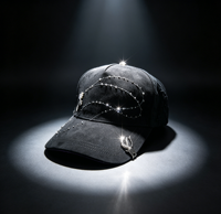 Casquette de baseball tendance d'été de luxe avec logo personnalisé en strass brodé de haute qualité, style nouveau, doublure en satin, par le fabricant G5 Exodo