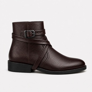 Bottes d'équitation Jodhpur en cuir de haute qualité, chaussures équestres classiques, durables, avec sangle à boucle, pour l'équitation quotidienne - Product Image 4
