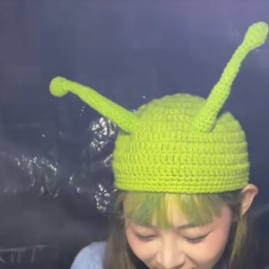 Chapeau tricoté drôle unisexe Balaclava Monster shrk laine d'hiver vert fête bonnet casquette femmes hommes chapeau fait à la main KHA017 - Product Image 4