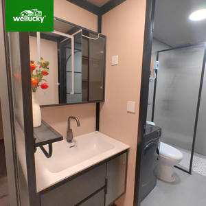 Сборный дом, оптовая продажа, легкая стальная рама, легко собираемая, предварительно установленная, с низким фундаментом, модульное аварийное убежище для рабочих лагерей - Product Image 3