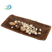 Panier en rotin PP rectangulaire fait à la main panier de fruits de ménage panier de stockage alimentaire durable