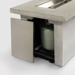 Cache-bouteille de gaz autoportant moderne en matériau MGO avec surface peinte pour usage extérieur, design portable, inclut le verre de protection. - Product Image 5