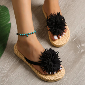 Sandalias de Playa Casuales para Mujer, con Estampado de Girasoles, Antideslizantes, Resistentes al Desgaste, Tipo Chanclas - Product Image 2