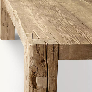 Los muebles de mesa de comedor de madera maciza antigua de Estilo Vintage americano se pueden personalizar, venta directa de fábrica de muebles - Product Image 3