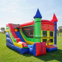 Château gonflable commercial à prix d'usine avec piscine et système de sécurité, idéal pour la location de fêtes d'anniversaire