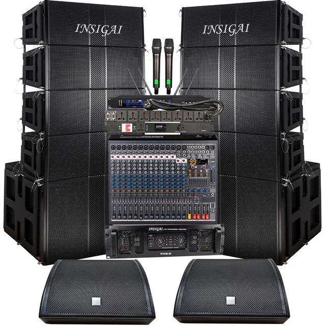 High Performance Sound System Dual 6.5 Inch Hanging Stage Wedding DJ Meeting Hall Professional Vertical Mini Line Array Speakers