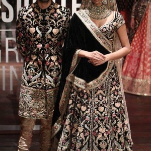 Latest-Beautiful Designer of <b>Top</b> with Lehenga Dress with Stylish-matching-Sherwani-pant with Heavy-Embroidery work=2020 - Product Image 1
