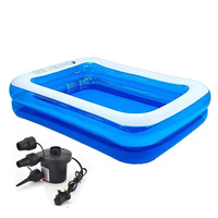 Piscine gonflable carrée transparente en PVC pour adultes et enfants jouet de fête de l'eau d'été d'intérieur pour bébé maison jeu d'eau d'été