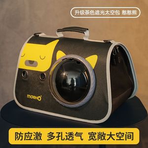 Honden- en kattenruimtecapsule crossbody rugzak, zachte polyester draagtas met print voor buitengebruik - Product Image 5