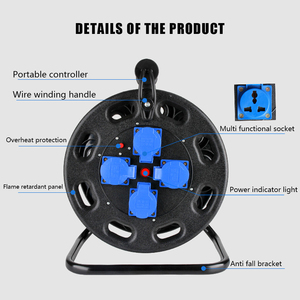 <span class=keywords><strong>Rallonge</strong></span> électrique SJTW avec gaine en caoutchouc, enrouleur de câble pour chariot, 50 m pour appareils électroménagers - Product Image 6