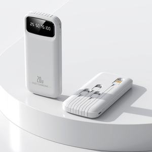 Banco de Energía Portátil Mini de 20000 mAh, Salida USB-C PD de 22.5 W, Pantalla LED Digital, Cables Integrados - Product Image 5