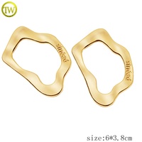 Traje de baño impermeable conector de metal dorado hardware nombre personalizado accesorio de Bikini correas ajustables hebilla sujetadores para ropa de playa