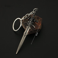 Porte-clés Mini Épée en Alliage de Zinc de Haute Qualité, Pendentif Tête de Bélier, Épée du Roi Enil, Breloque Porte-clés Épée, Vente Directe Usine
