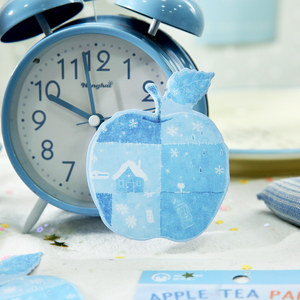 Papelería Estética Kawaii, Bloc de Notas Adhesivas Creativas con Forma Especial, Adhesivo N Times, Diseño de Dibujos Animados, Tema de Té y Manzanas - Product Image 3