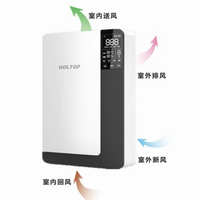 Système de ventilation Holtop pour chambre à coucher 99%, purification de l'air, charbon actif, filtre hepa, unité de récupération de chaleur murale