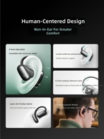 ANKER Soundcore Leapline Plus – Écouteurs ouverts à conception tour d'oreille pour la traduction IA, chargement sans fil, microphone, 10-15 heures d'autonomie