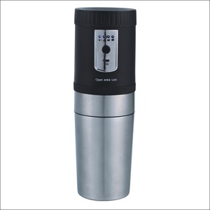 Molinillo de café eléctrico portátil USB, carcasa de plástico negro de acero inoxidable, recargable para uso en exteriores - Product Image 4