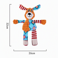 Jouet en peluche couineur pour chien, motif animal de dessin animé mignon, durable, pour le nettoyage des dents, à usage intérieur, idéal pour cadeau pour animaux de compagnie et vente en gros pour animaleries