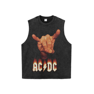 American-style Street Parody Direct Spray <b>Print</b> Cotton Breathable Moisture-wicking Vintage Washed Distressed Short-sleeve - Product Image 3