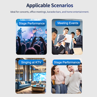 Penguat Daya Karaoke Stereo Remote Echo Bass Treble USB SD FM Dual Mic Home Audio Amp Buatan Pabrik Sendiri