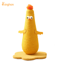 Kinghon Wood Poteau à gratter pour chat écologique, design poulet mignon, durable, jouet pour chaton, mobilier pour chat d'intérieur