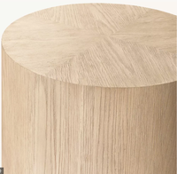 Table console ronde MACHINO, style américain moderne, en bois massif, pour salon, petit canapé, usage en villa ou hôtel