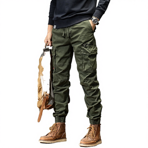 กางเกงแทร็คสตรีทแวร์ผู้ชาย ทรงลำลอง ผ้าเนื้อหนาปานกลาง ยืดหยุ่น ดีไซน์เรียบง่าย มีสไตล์ กระเป๋าหลายช่อง - Product Image 4