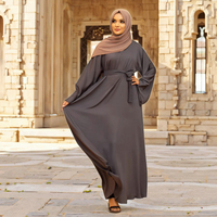 Robes Abaya Traditionnelles pour Femmes Dubaï 2026 Manches Longues Maxi Hijab Islamique Décontracté Coupe Ample Été Musulmane pour l'Aïd Ramadan