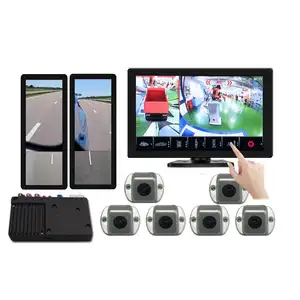 360 Graden Auto Beveiligingscamera 3d Bird View Systeem 6 Way Split Screen Auto Achteruitrijhulp 360 Camera Met Elektronische Spiegel