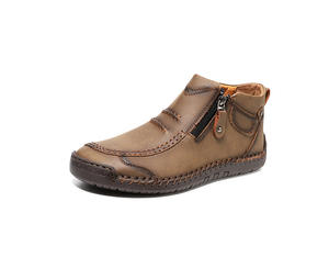 Botas de Desierto de Piel de Vacuno de Primera Capa, de Alta Calidad, Brillantes, Casuales de Negocios para Otoño, con Punta Cuadrada, Suela Gruesa, Impermeables y Antideslizantes para Hombre - Product Image 2