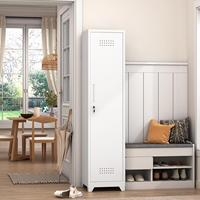 Armoire utilitaire étroite en acier au design traditionnel, meuble de classement commercial écologique pour bureau