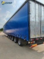 Remorque de cargaison à 5 essieux 53 pieds Van Box rideau côté camion remorque Van semi-remorque à vendre