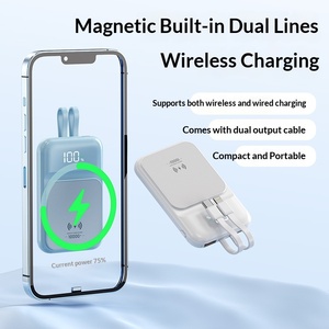 Power Bank Magnetico Wireless Ultra-<span class=keywords><strong>sottile</strong></span> Portatile con Cinturino Integrato 10000mA 10W USB-A/USB-C Batteria ai Polimeri di Litio in Plastica per Dispositivi Mobili - Product Image 4