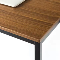 Escritorio Ergonómico de Madera MDF para Oficina en Casa, Fácil de Montar, Colección Moderna para Estudio con Patas de Metal