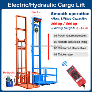 Monte-charge électrique compact de 2 à 15 m de hauteur de levage, capacité 300 kg à 500 kg, utilisation simple, équipement de levage de marchandises - Product Image 2