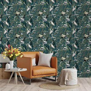 Papel Tapiz Autoadhesivo de PVC con Diseño Floral de <span class=keywords><strong>Granada</strong></span>, Estilo Pastoral Americano, Resistente al Agua y a la Humedad, Decorativo para Paredes - Product Image 6