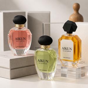 ชุดของขวัญน้ำหอม Aikun 100 มล. ขวดแก้วคริสตัลทรงเหลี่ยม พิมพ์โลโก้ กล่องสีขาว กลิ่นใดก็ได้ ติดทนนาน ผลิตจำนวนจำกัด สำหรับบริษัทจำหน่ายของขวัญ - Product Image 2