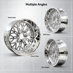 Roue en alliage d'aluminium forgé de type H de grande taille <span class=keywords><strong>pour</strong></span> camionnettes ATV UTV tout-terrain 20 21 22 26 - Product Image 4