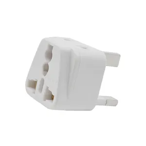 Konverter Universal AC 100-240V, Adaptor UK Ke EU Euro, Colokan Putih Soket Perjalanan Inggris Colokan Konversi Adaptor dengan CE RoHS