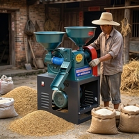 Machine combinée de décorticage et de polissage du riz, de broyage et de mouture de céréales multiples (maïs, sorgho, millet) pour petites exploitations agricoles, vente en gros directe usine